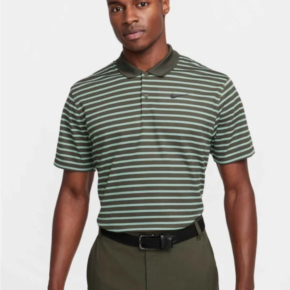 Nike Dri-FIT Victory Striped Golf Polo – Men’s Medium - Picture 1 of 10
